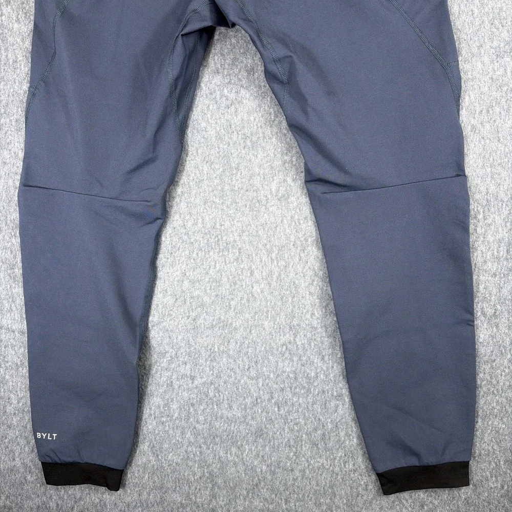 Bylt Pants Mens M Navy Blue Elite Joggers Drawstring Stretch Taper Performance